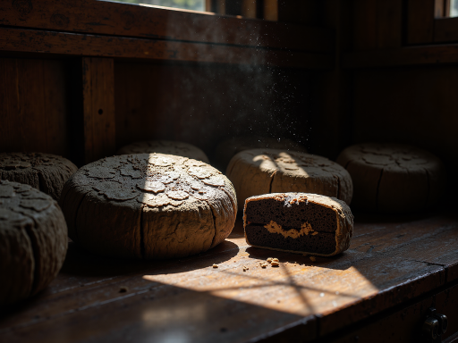 陈年普洱茶饼特写，茶饼表面纹理清晰，包装纸上有岁月痕迹，背景为茶室环境